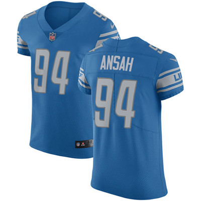 Nike Lions #94 Ziggy Ansah Blue Team Color Mens Stitched NFL Vapor Untouchable Elite Jersey