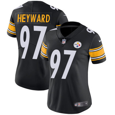 Nike Steelers #97 Cameron Heyward Black Team Color Womens Stitched NFL Vapor Untouchable Limited Jer