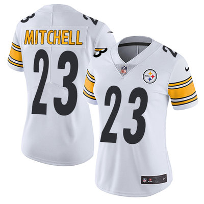 Nike Steelers #23 Mike Mitchell White Womens Stitched NFL Vapor Untouchable Limited Jersey