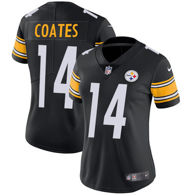 Nike Steelers #14 Sammie Coates Black Team Color Womens Stitched NFL Vapor Untouchable Limited Jerse