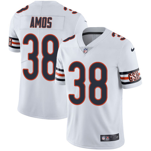 Men Nike Bears #38 Adrian Amos White Stitched NFL Vapor Untouchable Limited Jersey