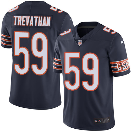 Men Nike Bears #59 Danny Trevathan Navy Blue Team Color Stitched NFL Vapor Untouchable Limited Jerse