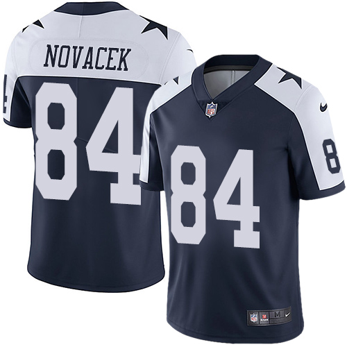 Men Nike Cowboys #84 Jay Novacek avy Blue Throwback Alternate Vapor Untouchable Limited Player NFL J