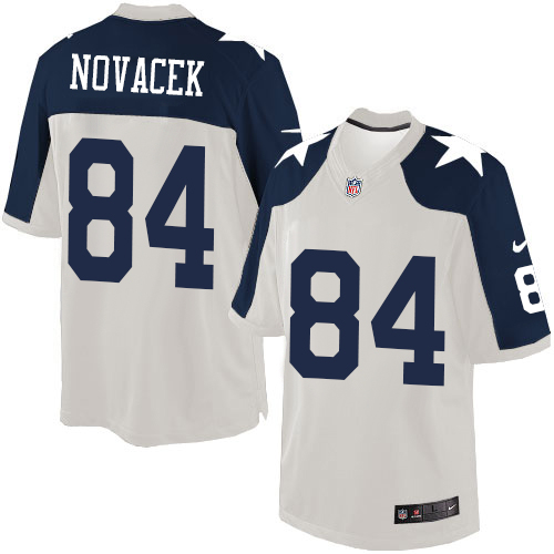 Men Nike Cowboys #84 Jay Novacek White Throwback Alternate NFL Limited Jersey