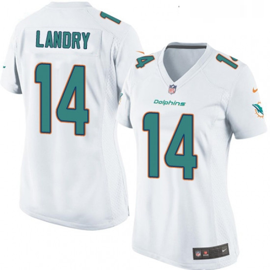 Womens Nike Miami Dolphins 14 Jarvis Landry Game White NFL Jersey