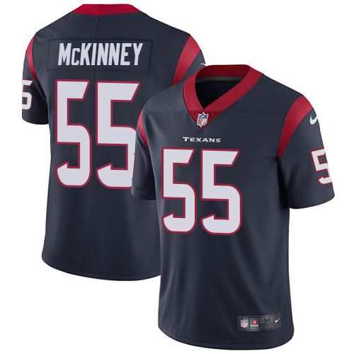 Men Nike Texans #55 Benardrick McKinney Navy Blue Team Color Stitched NFL Vapor Untouchable Limited 