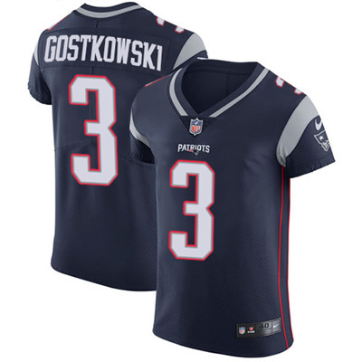 Men Nike Patriots #3 Stephen Gostkowski Navy Blue Team Color Stitched NFL Vapor Untouchable Elite Je