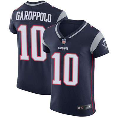 Men Nike Patriots #10 Jimmy Garoppolo Navy Blue Team Color Stitched NFL Vapor Untouchable Elite Jers