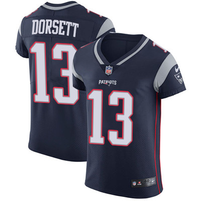 Men Nike Patriots #13 Phillip Dorsett Navy Blue Team Color Stitched NFL Vapor Untouchable Elite Jers