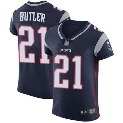 Men Nike Patriots #21 Malcolm Butler Navy Blue Team Color Stitched NFL Vapor Untouchable Elite Jerse