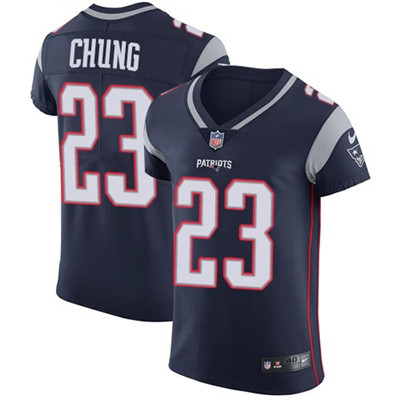 Men Nike Patriots #23 Patrick Chung Navy Blue Team Color Stitched NFL Vapor Untouchable Elite Jersey