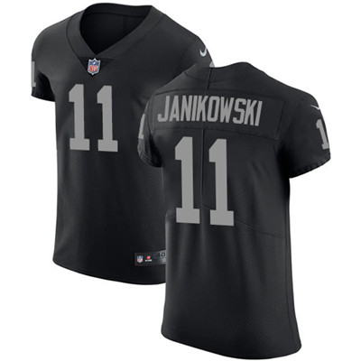 Men Nike Raiders #11 Sebastian Janikowski Black Team Color Stitched NFL Vapor Untouchable Elite Jers