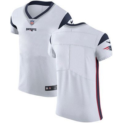 Men Nike Patriots Blank White Stitched NFL Vapor Untouchable Elite Jersey