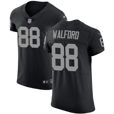 Men Nike Raiders #88 Clive Walford Black Team Color Stitched NFL Vapor Untouchable Elite Jersey