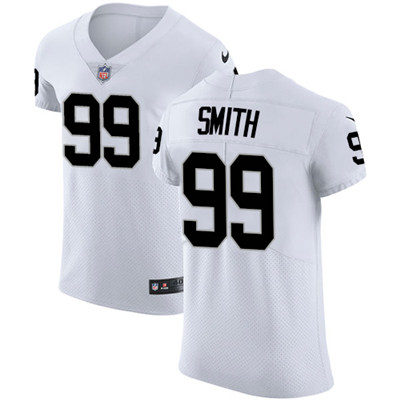 Men Nike Raiders #99 Aldon Smith White Stitched NFL Vapor Untouchable Elite Jersey