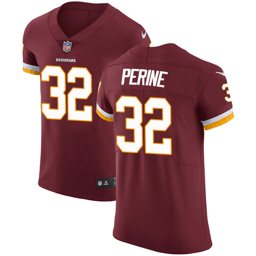 Men Nike Redskins #32 Samaje Perine Burgundy Red Team Color Stitched NFL Vapor Untouchable Elite Jer