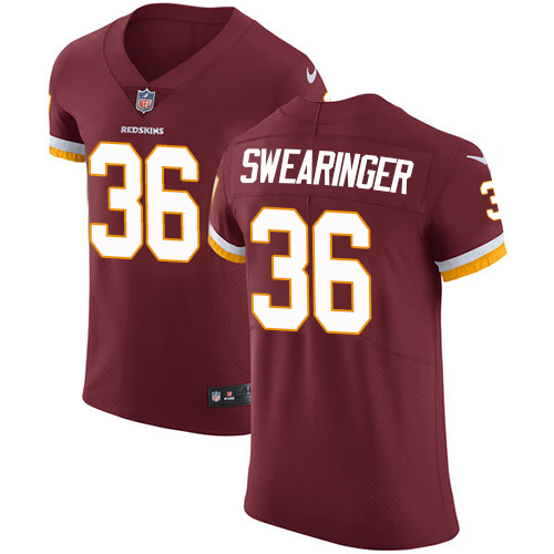 Men Nike Redskins #36 D J Swearinger Burgundy Red Team Color Stitched NFL Vapor Untouchable Elite Je