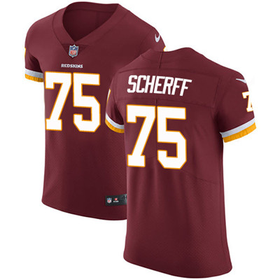 Men Nike Redskins #75 Brandon Scherff Burgundy Red Team Color Stitched NFL Vapor Untouchable Elite J