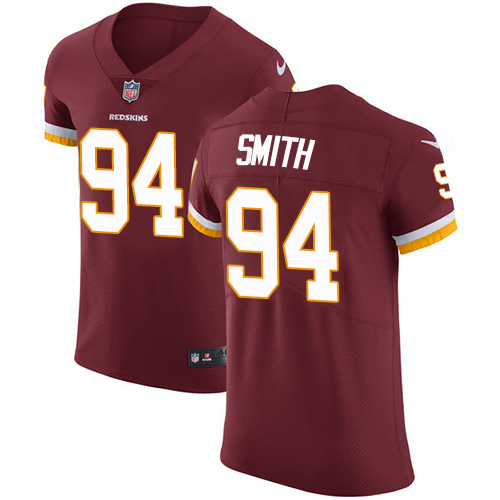 Men Nike Redskins #94 Preston Smith Burgundy Red Team Color Stitched NFL Vapor Untouchable Elite Jer