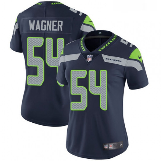 Womens Nike Seattle Seahawks 54 Bobby Wagner Steel Blue Team Color Vapor Untouchable Limited Player 