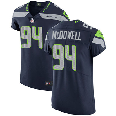 Men Nike Seahawks #94 Malik McDowell Steel Blue Team Color Stitched NFL Vapor Untouchable Elite Jers