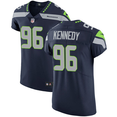 Men Nike Seahawks #96 Cortez Kennedy Steel Blue Team Color Stitched NFL Vapor Untouchable Elite Jers