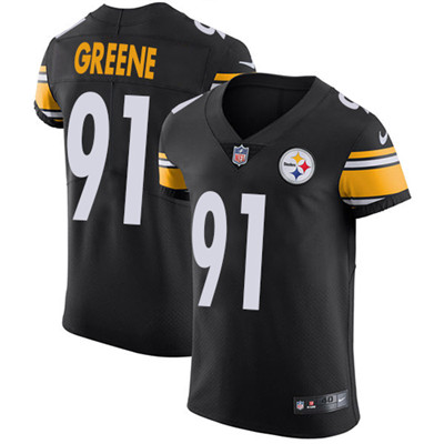 Men Nike Steelers #91 Kevin Greene Black Team Color Stitched NFL Vapor Untouchable Elite Jersey