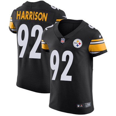 Men Nike Steelers #92 James Harrison Black Team Color Stitched NFL Vapor Untouchable Elite Jersey