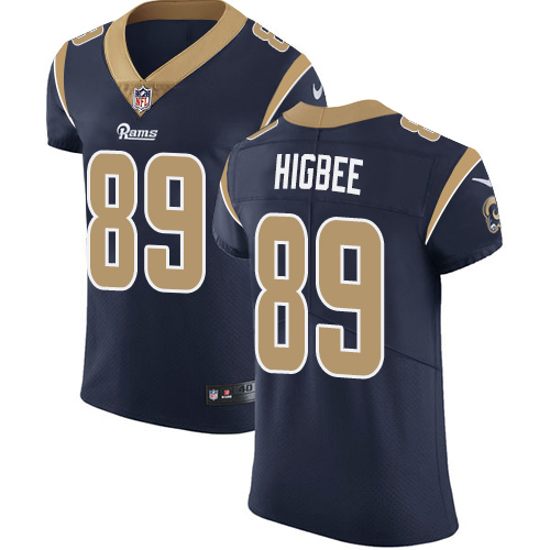 Nike Rams #89 Tyler Higbee Navy Blue Team Color Mens Stitched NFL Vapor Untouchable Elite Jersey