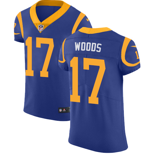 Nike Rams #17 Robert Woods Royal Blue Alternate Mens Stitched NFL Vapor Untouchable Elite Jersey