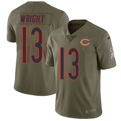 Nike Bears #13 Kendall Wright Olive Mens Stitched NFL Limited 2017 Salute To Service Jersey