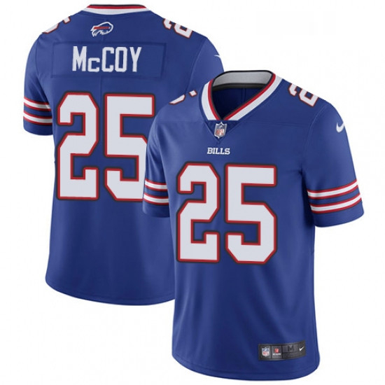 Mens Nike Buffalo Bills 25 LeSean McCoy Royal Blue Team Color Vapor Untouchable Limited Player NFL J