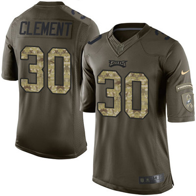 Nike Eagles #30 Corey Clement Green Mens Stitched NFL Limited 2015 Salute To Service Jersey