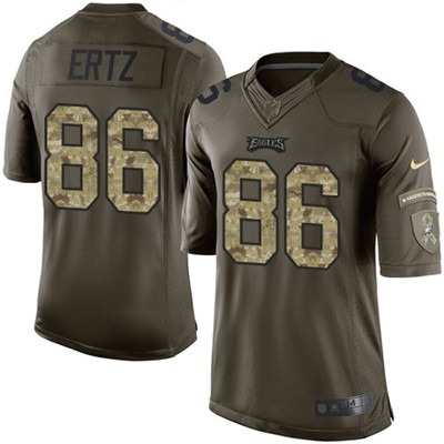 Nike Eagles #86 Zach Ertz Green Mens Stitched NFL Limited 2015 Salute To Service Jersey
