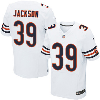 Nike Bears #39 Eddie Jackson White Mens Stitched NFL Elite Jersey