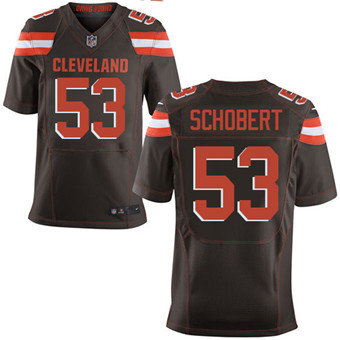 Nike Browns #53 Joe Schobert Brown Team Color Mens Stitched NFL New Elite Jersey