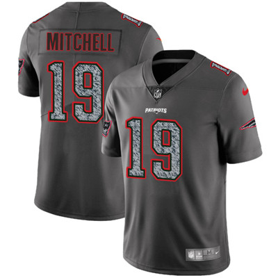 Nike Patriots #19 Malcolm Mitchell Gray Static Mens NFL Vapor Untouchable Game Jersey