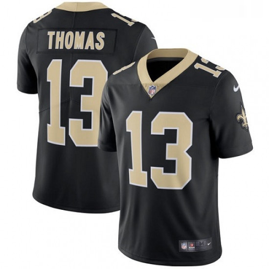 Mens Nike New Orleans Saints 13 Michael Thomas Black Team Color Vapor Untouchable Limited Player NFL