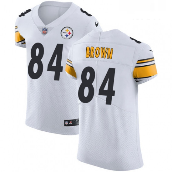 Mens Nike Pittsburgh Steelers 84 Antonio Brown White Vapor Untouchable Elite Player NFL Jersey