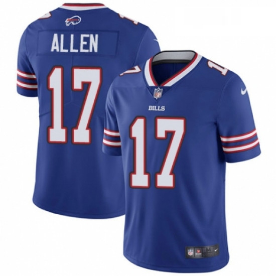 Mens Nike Buffalo Bills 17 Josh Allen Royal Blue Team Color Vapor Untouchable Limited Player NFL Jer