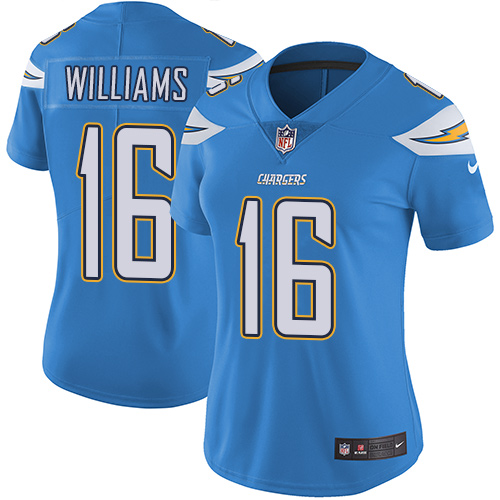 Nike Chargers #16 Tyrell Williams Electric Blue Alternate Womens Stitched NFL Vapor Untouchable Limi