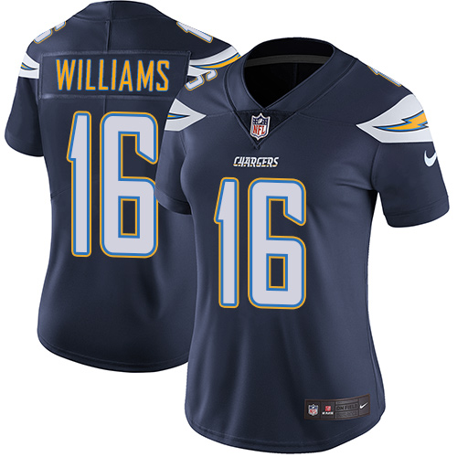 Nike Chargers #16 Tyrell Williams Navy Blue Team Color Womens Stitched NFL Vapor Untouchable Limited