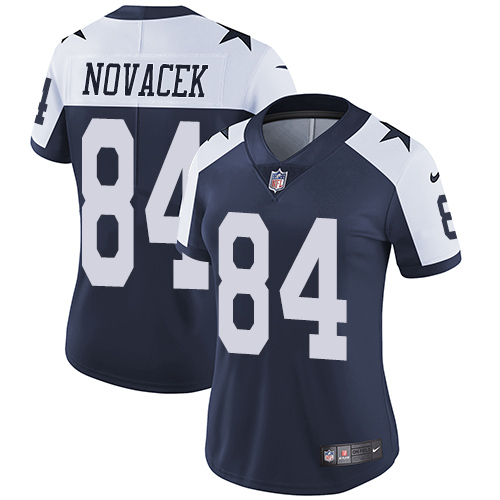 Nike Cowboys #84 Jay Novacek Navy Blue Womens Throwback Alternate Vapor Untouchable Limited Player N