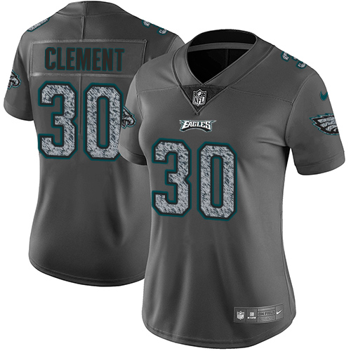 Nike Eagles #30 Corey Clement Gray Static Womens NFL Vapor Untouchable Game Jersey