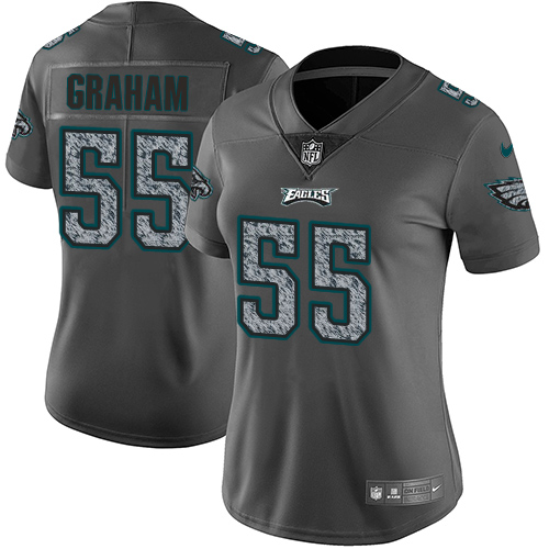 Nike Eagles #55 Brandon Graham Gray Static Womens NFL Vapor Untouchable Game Jersey