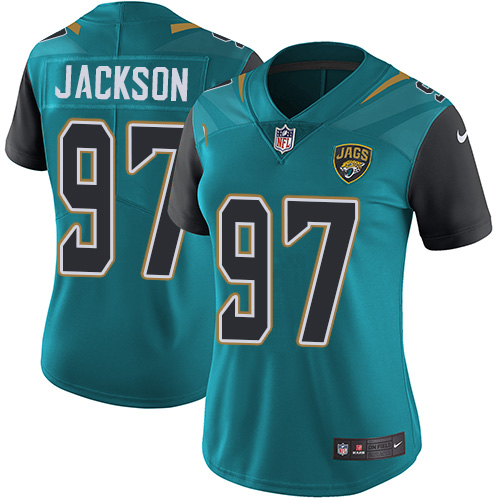 Nike Jaguars #97 Malik Jackson Teal Green Team Color Womens Stitched NFL Vapor Untouchable Limited J