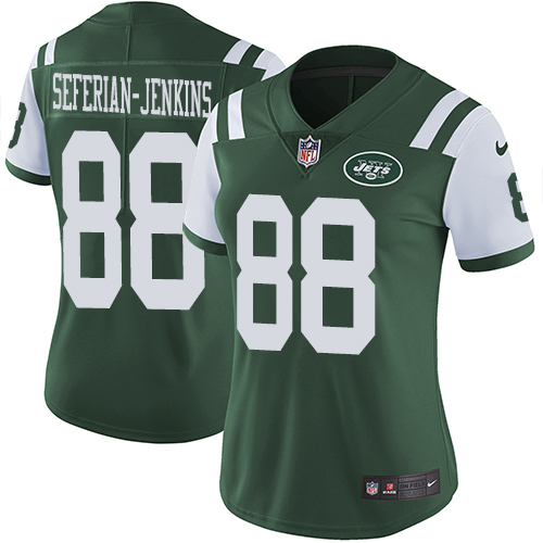 Nike Jets #88 Austin Seferian Jenkins Green Team Color Womens Stitched NFL Vapor Untouchable Limited