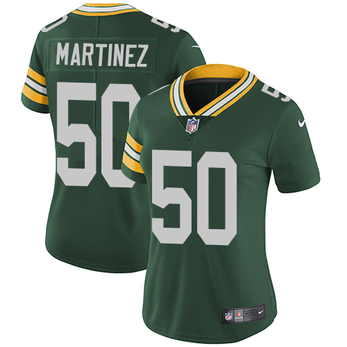 Nike Packers #50 Blake Martinez Green Team Color Womens Stitched NFL Vapor Untouchable Limited Jerse