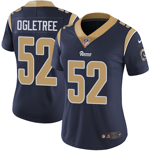 Nike Rams #52 Alec Ogletree Navy Blue Team Color Womens Stitched NFL Vapor Untouchable Limited Jerse