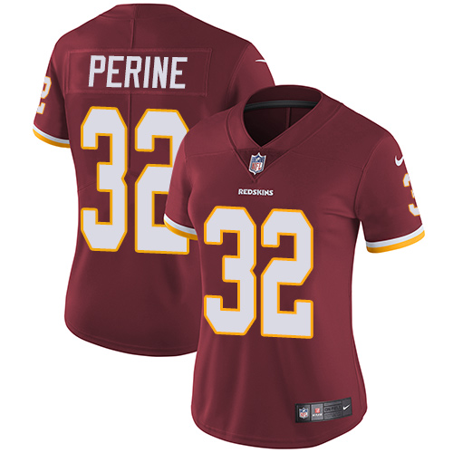 Nike Redskins #32 Samaje Perine Burgundy Red Team Color Womens Stitched NFL Vapor Untouchable Limite